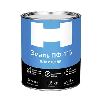 Эмаль ПФ-115 "H" зеленая 1,8 КГ (1/6) 210718