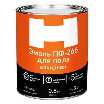Эмаль ПФ-266 "H" светлый оре 0,8 КГ (1/14) 212308