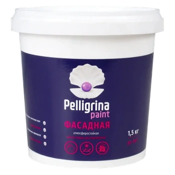 Краска акрил. фасадная белоснежная  1,5 КГ (6) "PELLIGRINA PAINT"