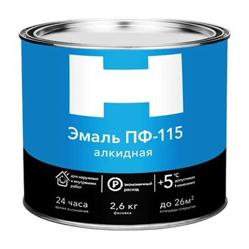 Эмаль ПФ-115 "H" зеленая 2,6 КГ (1/6) 210726