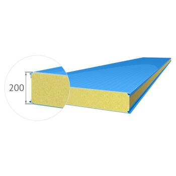 Сэндвич-панели 0,7мм стеновые МВУ 200мм