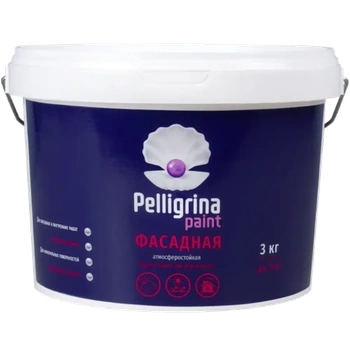 Краска акрил. фасадная белоснежная  3 КГ (4) "PELLIGRINA PAINT"