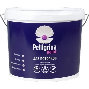 Краска акрил. для потолков белоснежная  7 КГ (1) "PELLIGRINA PAINT"