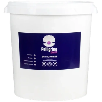 Краска акрил. для потолков белоснежная 45 КГ (1) "PELLIGRINA PAINT"