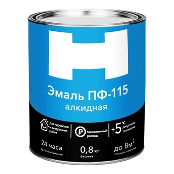 Эмаль ПФ-115 "H" красная 0,8 КГ (1/14) 210908