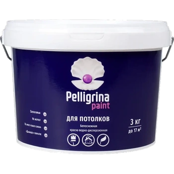 Краска акрил. для потолков белоснежная  3 КГ (4) "PELLIGRINA PAINT"